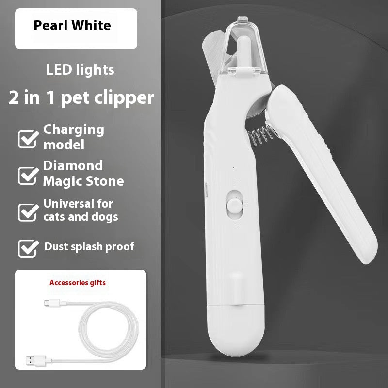Pet nail clipper with LED light.