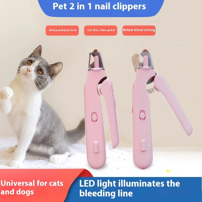 Pet nail clipper with LED light.