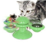 Multifunctional spinning toy for cats.
