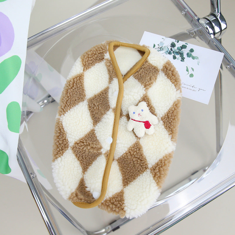 Checkered vest for pets