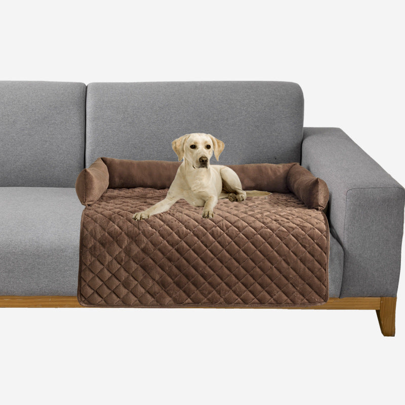 Bed for large dogs and cats with cushion, protective mat for sofa.