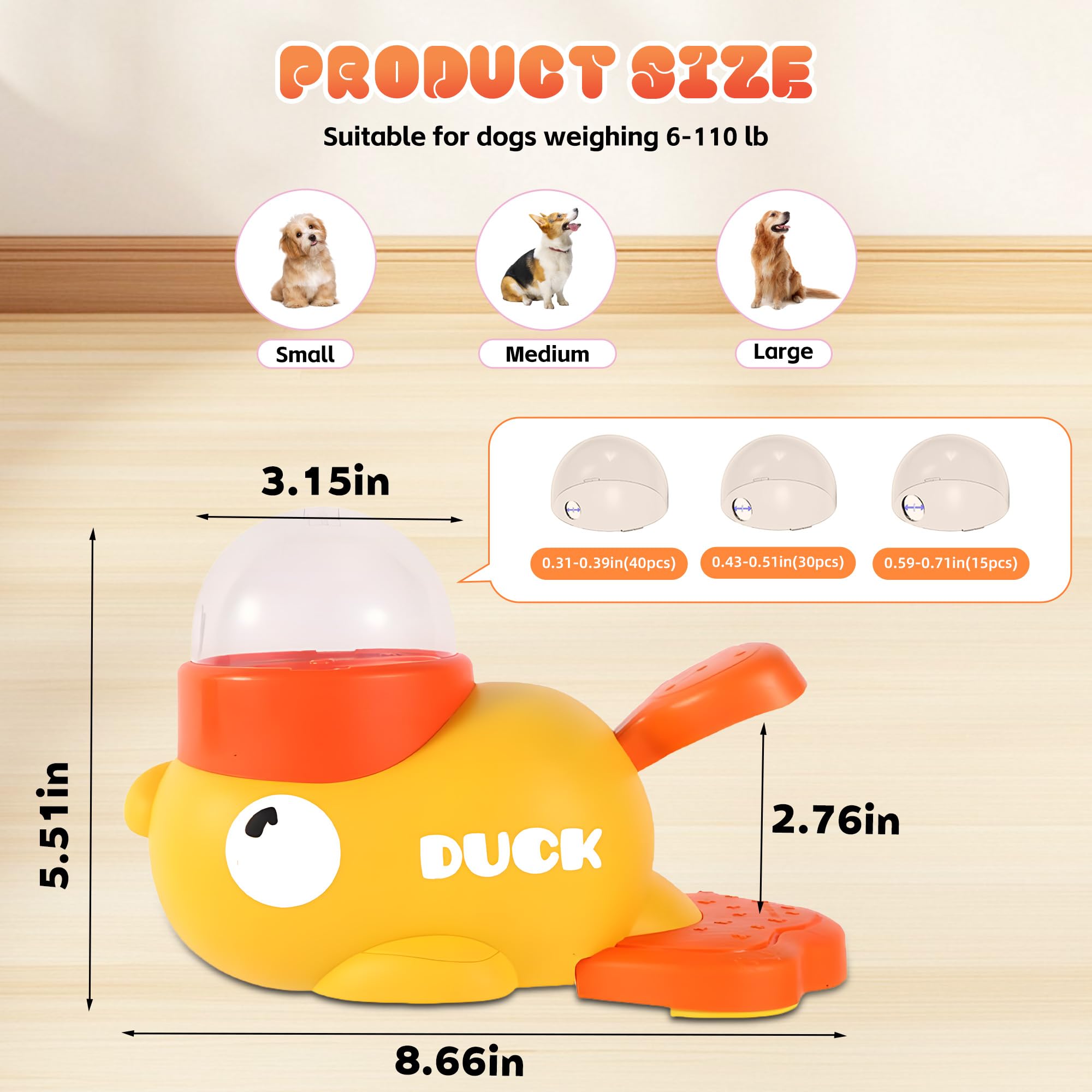Duck Treat Interactive Dog and cats Toys For Mental Stimulation.