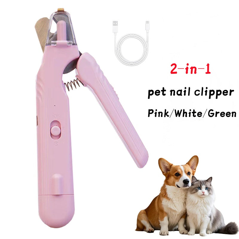 Pet nail clipper with LED light.