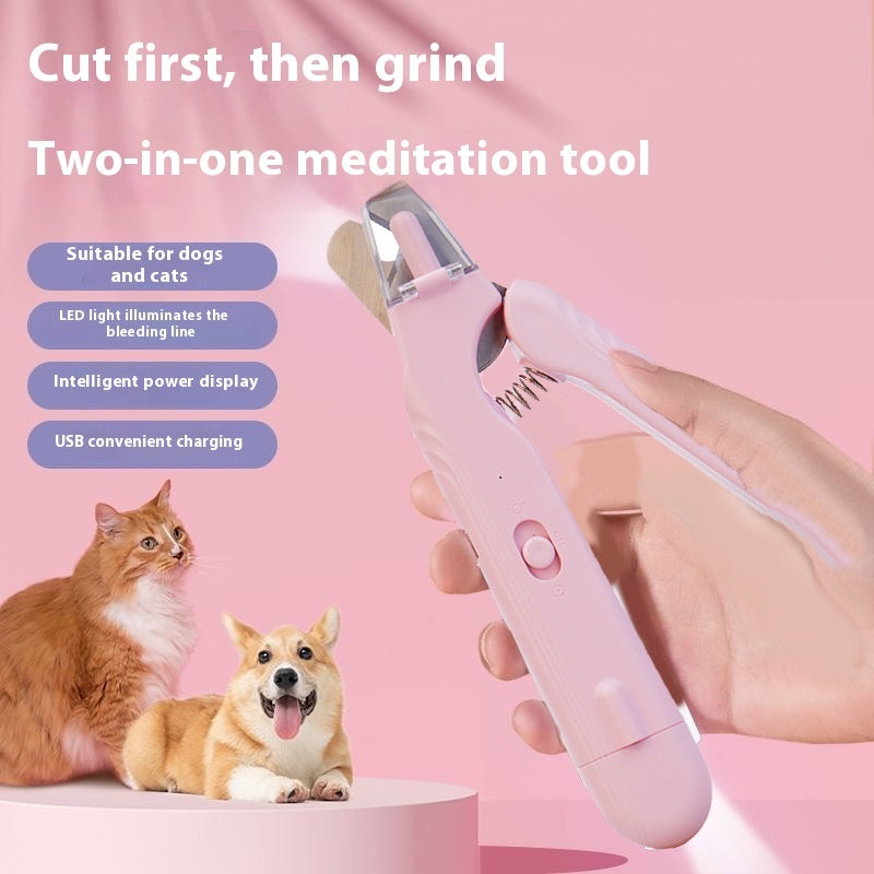 Pet nail clipper with LED light.