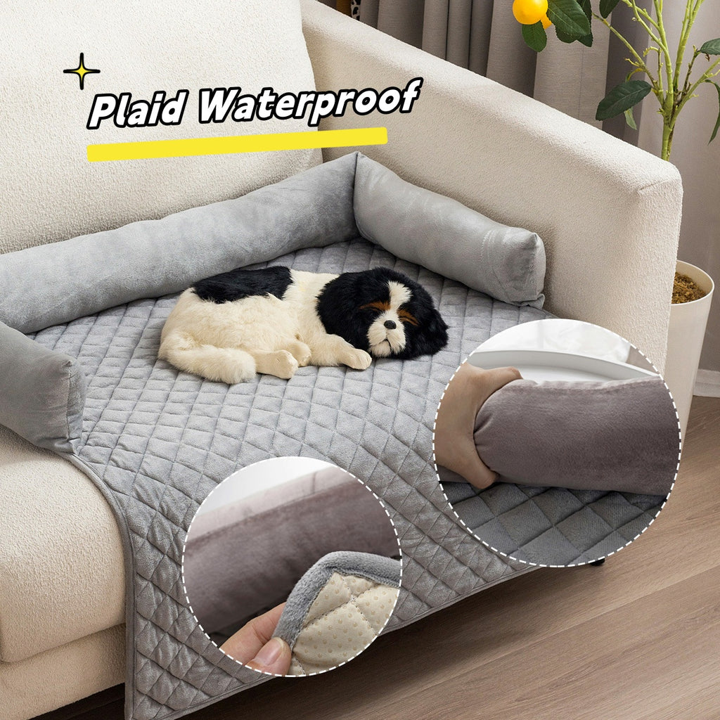 Bed for large dogs and cats with cushion, protective mat for sofa.